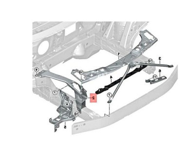 Suport fixare far Bmw X1 (F48), 06.2015-, Fata, pa