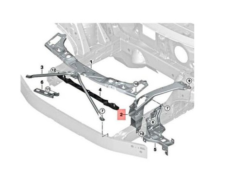 Suport fixare far Bmw X1 (F48), 06.2015-, Fata, partea Stanga, Aftermarket