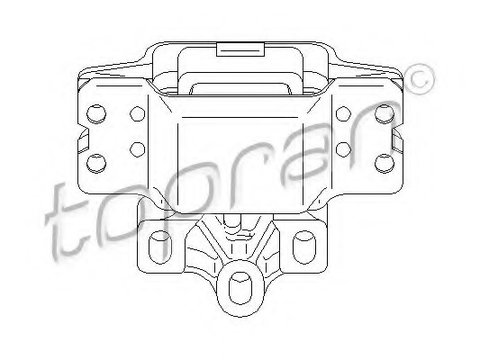 Suport motor 110 130 TOPRAN pentru Seat Leon Skoda Octavia Skoda Laura Seat Alhambra Skoda Yeti Vw Caddy Vw Sharan Audi A3 Vw Touran Vw Golf Vw Rabbit Seat Altea Seat Toledo Vw Jetta Vw Vento Vw Bora Skoda Superb