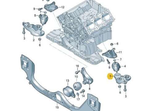 Suport motor stanga Audi A6 C6 4F0199351H 4F0199351S ⭐⭐⭐⭐⭐