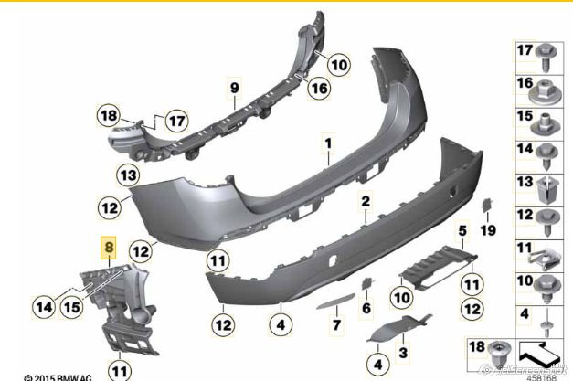 SUPORT STANGA/DREAPTA BARA SPATE BMW X1 (E84) 09-1