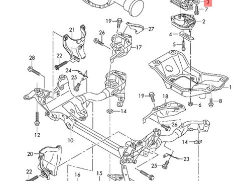 Suport tampon cutie de viteze Audi A4 B8 2.0 TDI CAG Sedan 2009 OEM 8K0399115R