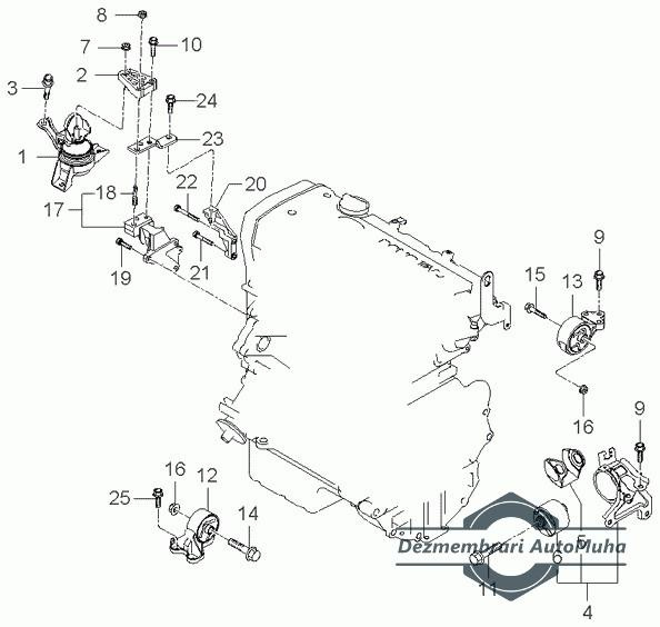 Suport tampon motor dreapta fata Kia Sportage (200
