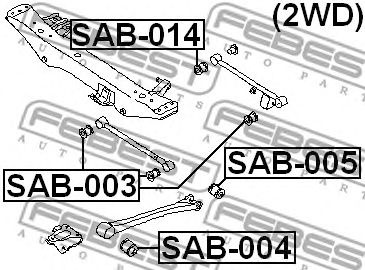 Suport trapez punte spate SUBARU IMPREZA 00-07 2WD - Cod intern: W20236333 - LIVRARE DIN STOC in 24 ore!!!