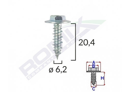 SURUB CU SAIBA ALFA ROMEO FIAT 6.2X20.4MM SET 10 BUC IS-61681