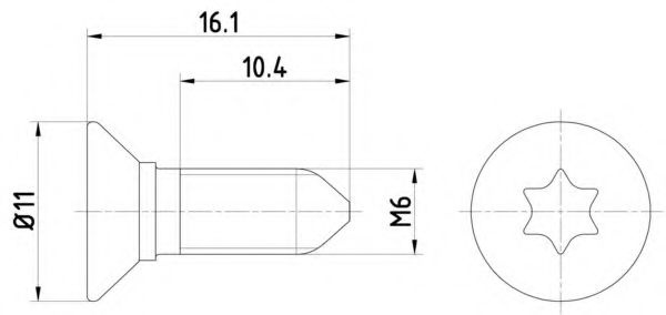 Surub, disc frana AUDI A6 Avant (4G5, C7, 4GD) (2011 - 2016) TEXTAR TPM0008