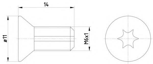 Surub, disc frana CITROEN BERLINGO platou / sasiu (B9) (2008 - 2016) TEXTAR TPM0012 piesa NOUA