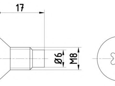 Surub, disc frana RENAULT MEGANE III Hatchback (BZ0) (2008 - 2016) HELLA 8DZ 355 209-041 piesa NOUA