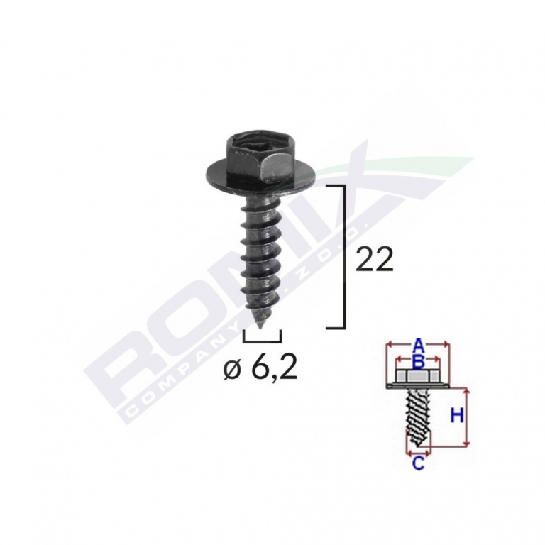 Surub Fixare Elemente Motor Pentru Toyota 6.2x22mm