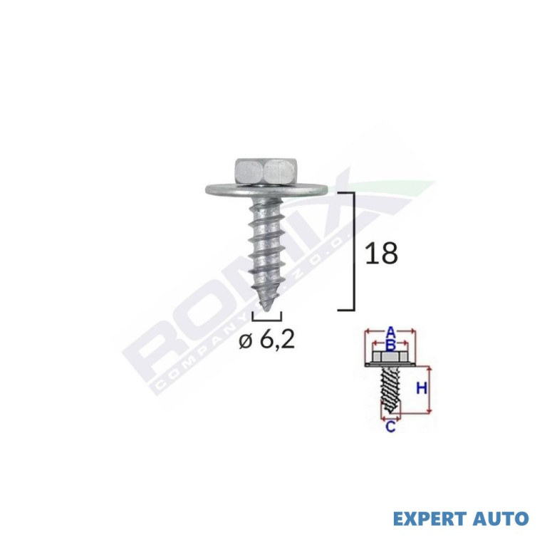 Surub fixare elemente motor pentru toyota 6.2x18mm set 10 buc UNIVERSAL Universal #6 C60610-RMX