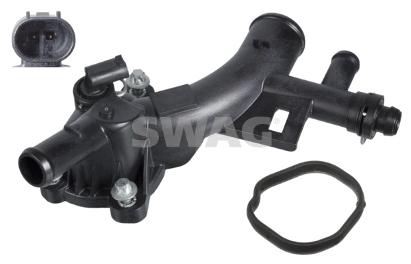 SWAG Flansa lichid racire 40103086 se potriveste la OPEL CORSA D (S07) 2012 2013 2014