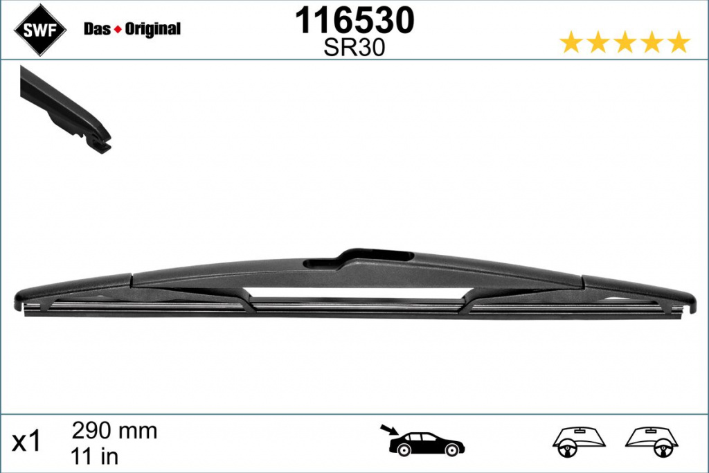 SWF lamela stergator montare spate 116530 model MERCEDES-BENZ C-CLASS T-Model (S204) 2007 2008 2009 2010 2011 2012 2013 2014
