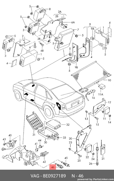 Switch frana Audi A3 8L 1.9 TDI automata OEM 8E0927189