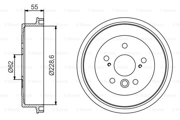 Tambur frana 0 986 477 168 BOSCH pentru Toyota Rav