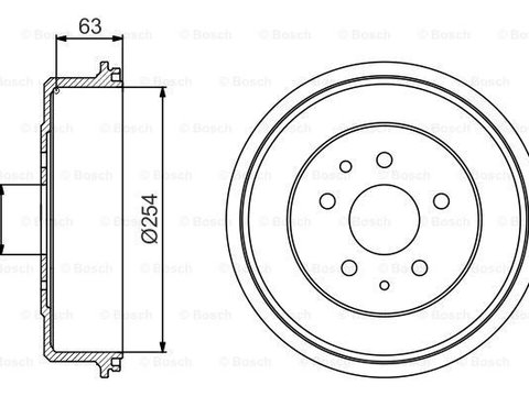 Tambur frana 0 986 477 183 BOSCH pentru Vw Taro