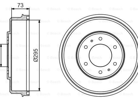 Tambur frana 0 986 477 232 BOSCH pentru Mitsubishi L Mitsubishi Triton Mitsubishi Challenger Mitsubishi Montero Mitsubishi Nativa Mitsubishi Pajero