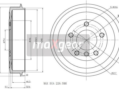 Tambur frana 19-0828 MAXGEAR pentru Bmw Seria 3