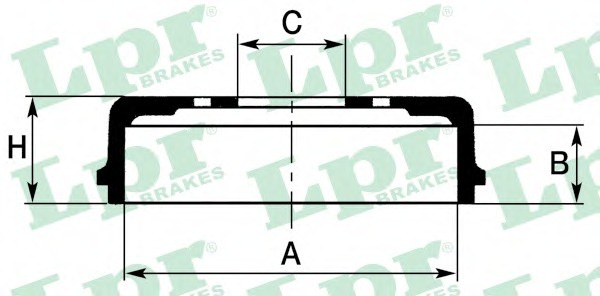 Tambur frana 7D0262 LPR pentru Peugeot 806 Fiat Ulysse CitroEn Evasion CitroEn Synergie CitroEn Dispatch CitroEn Jumpy Fiat Scudo Peugeot Expert