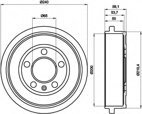 Tambur frana 94023800 TEXTAR pentru Seat Ibiza Skoda Fabia Vw Lupo Vw Polo Audi A2 Seat Cordoba Vw Derby Vw Fox