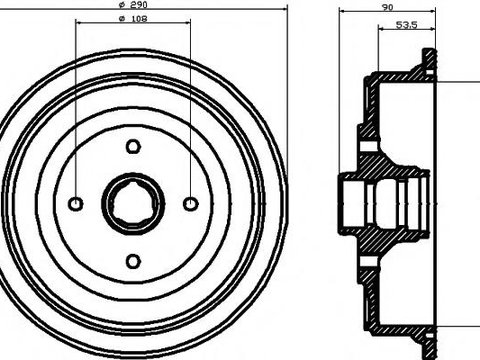 Tambur frana AUDI 500 (44, 44Q, C3), AUDI 5000 combi (44, 44Q, C3) - TEXTAR 94021400