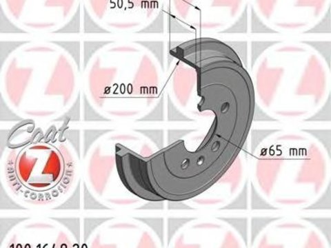 Tambur frana AUDI A2 (8Z0), SKODA FABIA (6Y2), SKODA FABIA Combi (6Y5) - ZIMMERMANN 100.1649.20