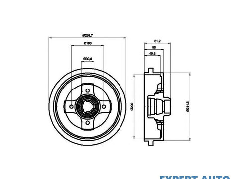 Tambur frana Audi AUDI 80 (80, 82, B1) 1972-1978 #2 0986477041