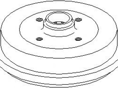 Tambur frana AUDI FOX (80, 82, B1), AUDI 4000 (81, 85, B2), AUDI 90 limuzina (81, 85, B2) - TOPRAN 103 058