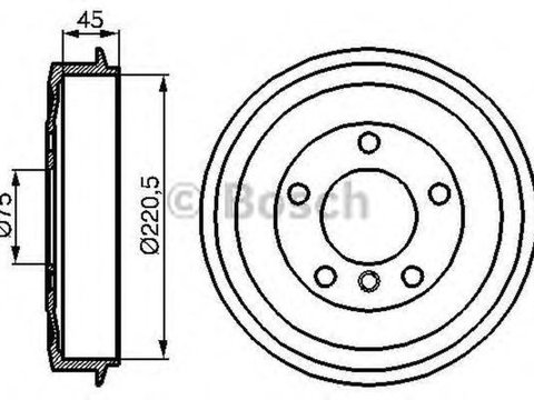 Tambur frana BMW 3 Cabriolet E36 BOSCH 0986477043