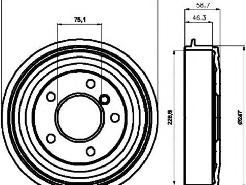 Tambur frana BMW 3 Compact (E36), BMW 3 limuzina (E36), BMW 3 cupe (E36) - TEXTAR 94012500