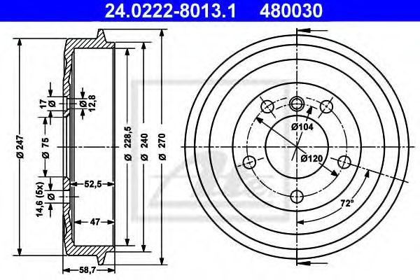 Tambur frana BMW Seria 3 Compact (E36) (1994 - 200