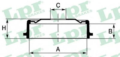 Tambur frana CHEVROLET CORSA combi LPR 7D0560