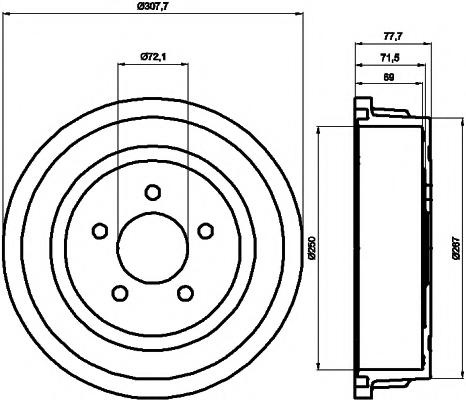 Tambur frana CHRYSLER GRAND VOYAGER IV (RG, RS), C