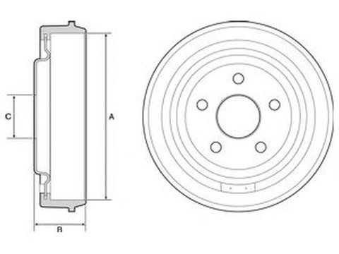 Tambur frana CHRYSLER PT CRUISER PT DELPHI BF543