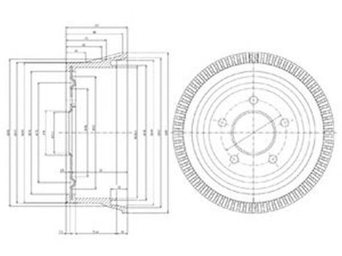 Tambur frana CHRYSLER VOYAGER III GS DELPHI BF387