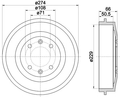 Tambur frana CITROEN BERLINGO (MF) MAXGEAR: 19-0836