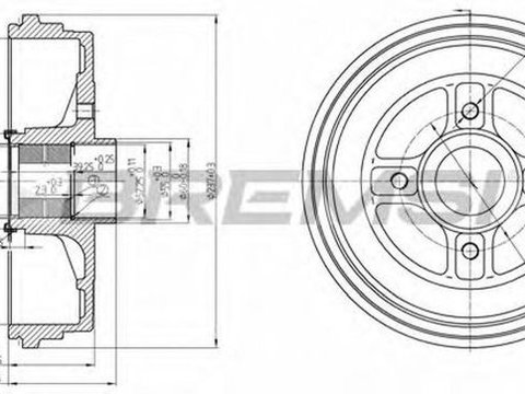 Tambur frana DACIA LOGAN EXPRESS FS BREMSI DR5665