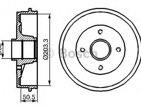 Tambur frana DACIA SANDERO (2008 - 2016) Bosch 0 986 477 120