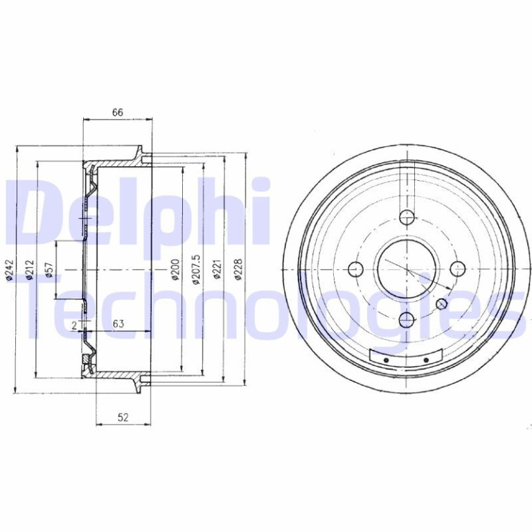 Tambur frana ~ Daewoo Espero 1995 1996 1997 1998 1999 ~ BF102 ~ DELPHI