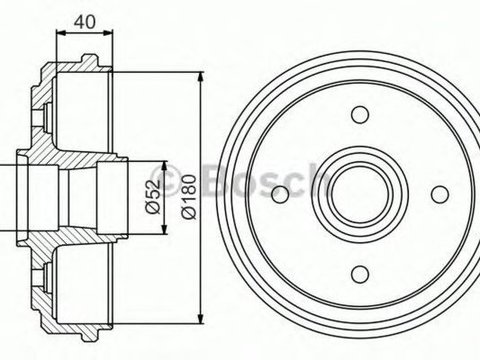 Tambur frana DAEWOO MATIZ KLYA BOSCH 0986477192