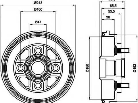 Tambur frana DAIHATSU CHARADE Mk II (G11, G30), DAIHATSU CHARADE Mk IV (G200, G202), DAIHATSU CHARADE Mk III (G100, G101, G102) - TEXTAR 94022900