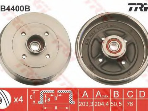 Tambur frana DB4400B TRW pentru Renault Twingo