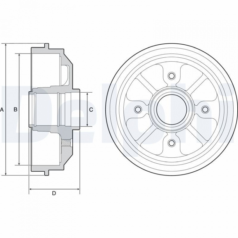Tambur frana DELPHI BF282