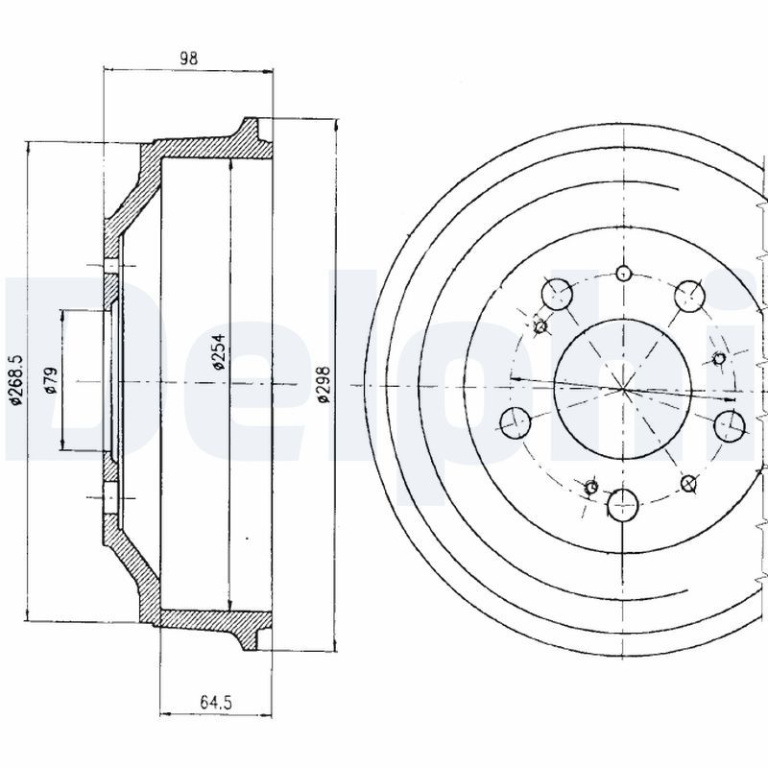 Tambur frana DELPHI BF327