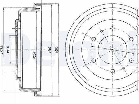 Tambur frana DELPHI BF355