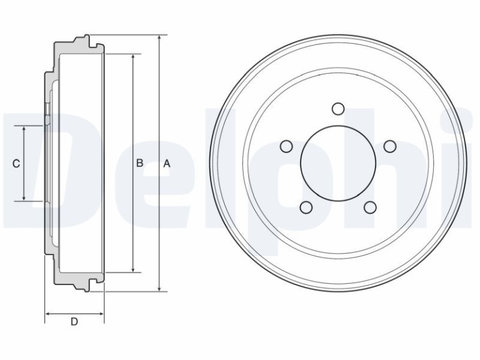 Tambur frana DELPHI BF600