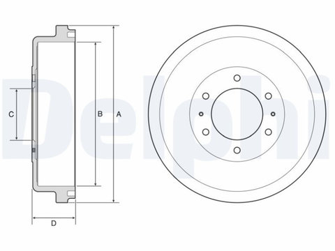 Tambur frana DELPHI BF635