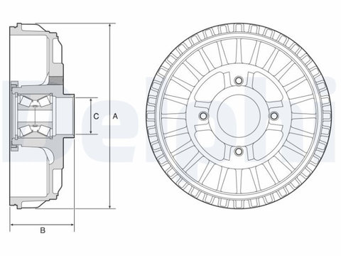 Tambur frana DELPHI BFR621