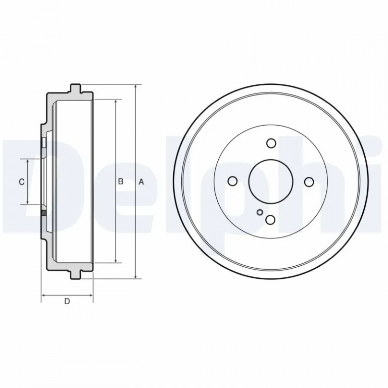 Tambur frana Delphi FORD B-MAX Van (JK) 2012-2020 - BF666