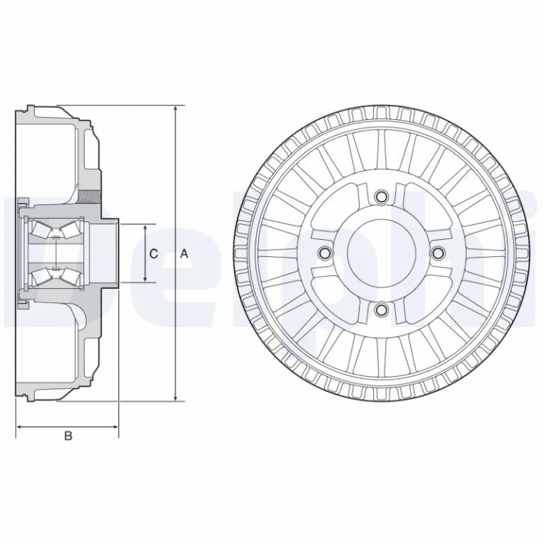 Tambur frana Delphi RENAULT CLIO IV Caseta/ Hatchback (BH_) 2014-2021 - BFR621