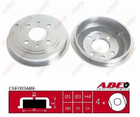 Tambur frana FIAT 500 C (312) (2009 - 2016) ABE C6F003ABE